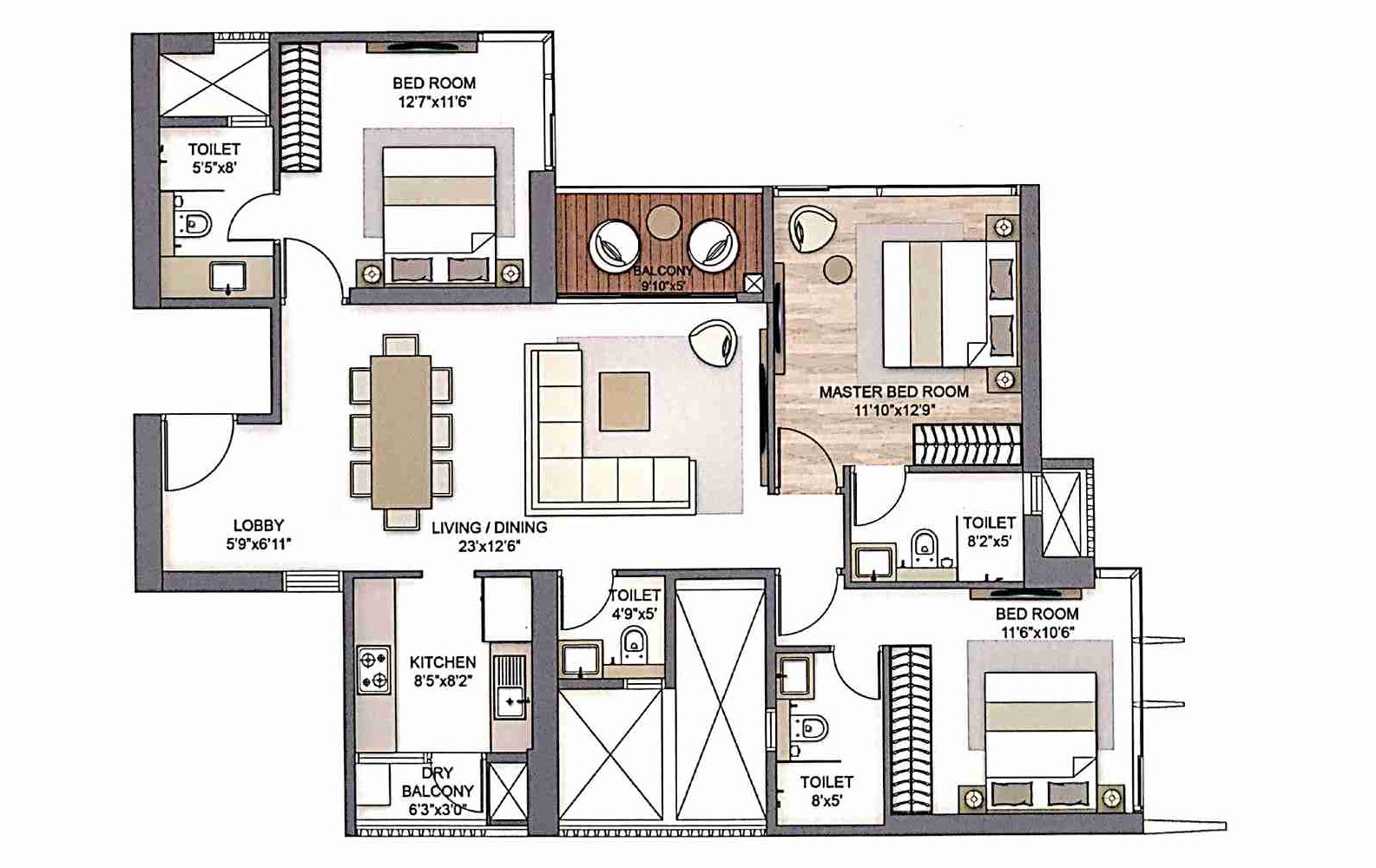 3 BHK Luxury Residence