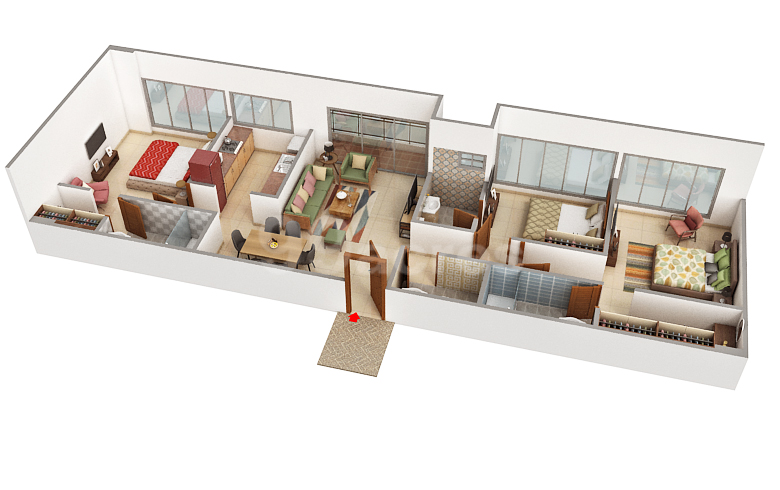 3 BHK Residence (Large)